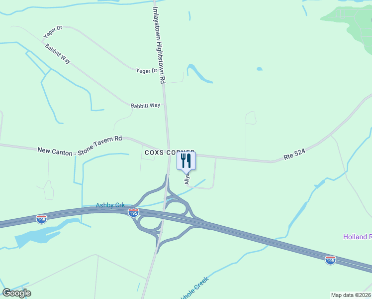 map of restaurants, bars, coffee shops, grocery stores, and more near 690 Route 524 in Allentown
