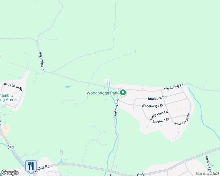 map of restaurants, bars, coffee shops, grocery stores, and more near Big Spring Road in York County