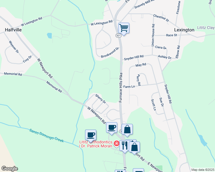 map of restaurants, bars, coffee shops, grocery stores, and more near 9 Japonica Drive in Lititz