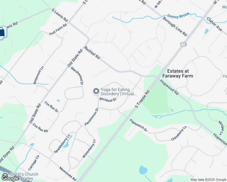 map of restaurants, bars, coffee shops, grocery stores, and more near 44 Basswood Court in Collegeville