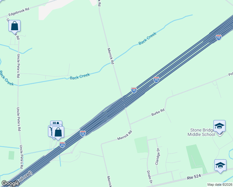 map of restaurants, bars, coffee shops, grocery stores, and more near New Jersey Turnpike in Hamilton Township