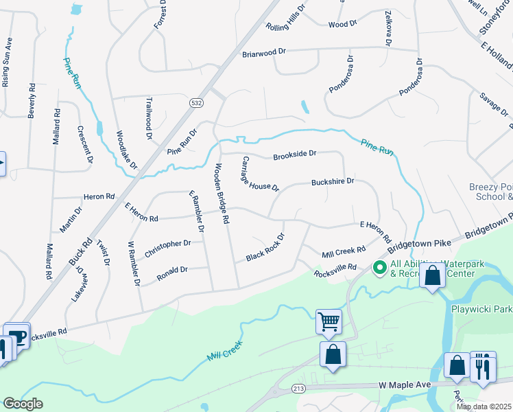 map of restaurants, bars, coffee shops, grocery stores, and more near 175 East Heron Road in Southampton