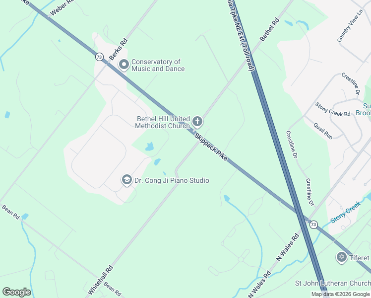 map of restaurants, bars, coffee shops, grocery stores, and more near 1915 Whitehall Road in Norristown
