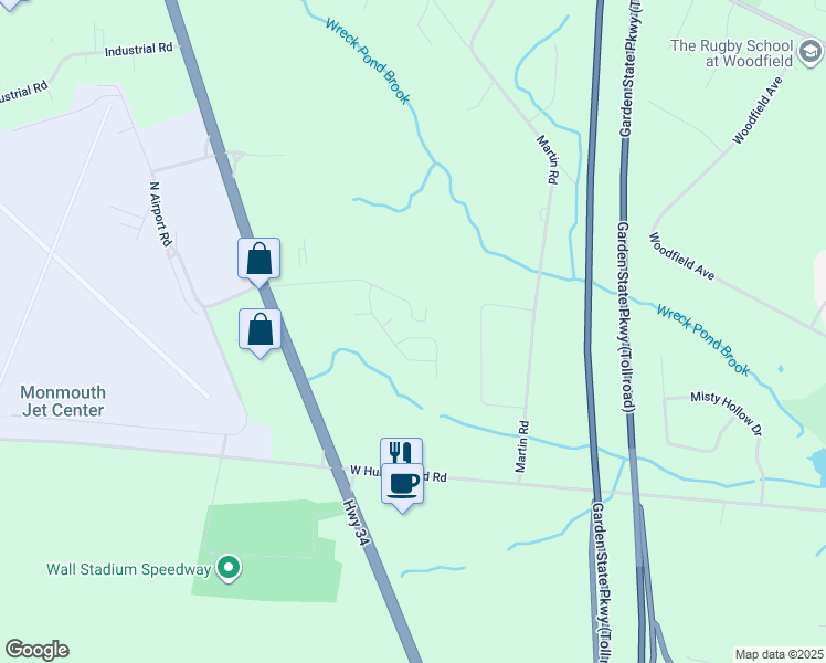 map of restaurants, bars, coffee shops, grocery stores, and more near 4016 Heron Drive in Wall Township
