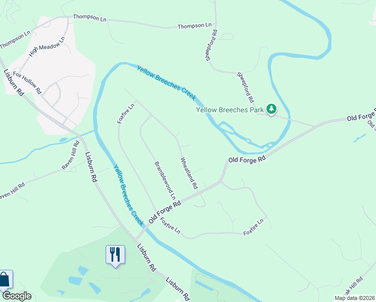map of restaurants, bars, coffee shops, grocery stores, and more near 106 Wheatland Road in Lewisberry