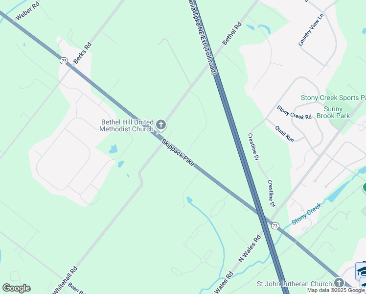 map of restaurants, bars, coffee shops, grocery stores, and more near 2583 West Skippack Pike in Lansdale