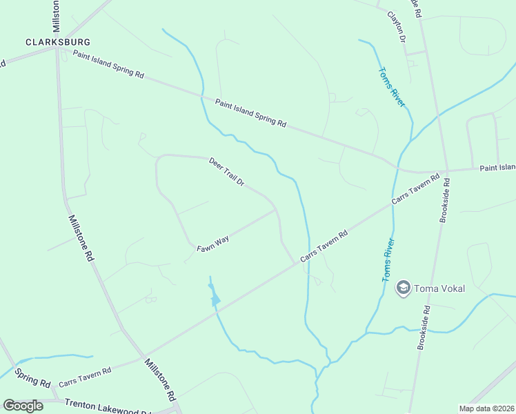 map of restaurants, bars, coffee shops, grocery stores, and more near 2 Fawn Way in Millstone