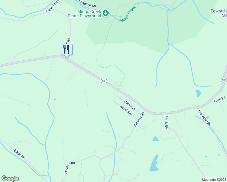 map of restaurants, bars, coffee shops, grocery stores, and more near 2794 Pennsylvania 136 in Finleyville