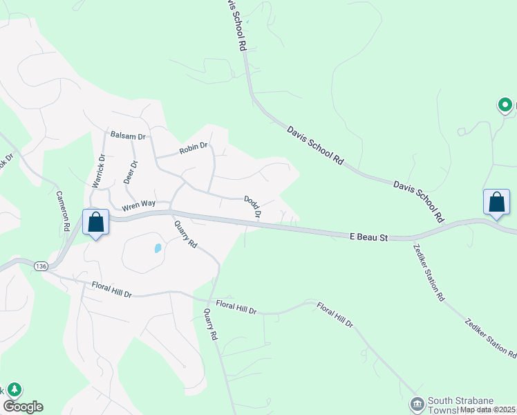 map of restaurants, bars, coffee shops, grocery stores, and more near 8 Mum Drive in Washington