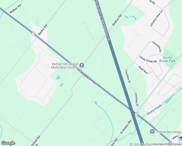map of restaurants, bars, coffee shops, grocery stores, and more near 2583 West Skippack Pike in Lansdale