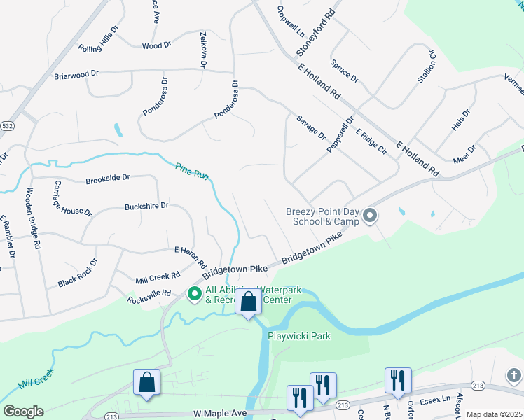 map of restaurants, bars, coffee shops, grocery stores, and more near 78 Wood Stream Drive in Feasterville-Trevose
