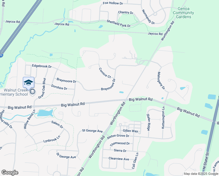 map of restaurants, bars, coffee shops, grocery stores, and more near 6146 Braymoore Drive in Galena