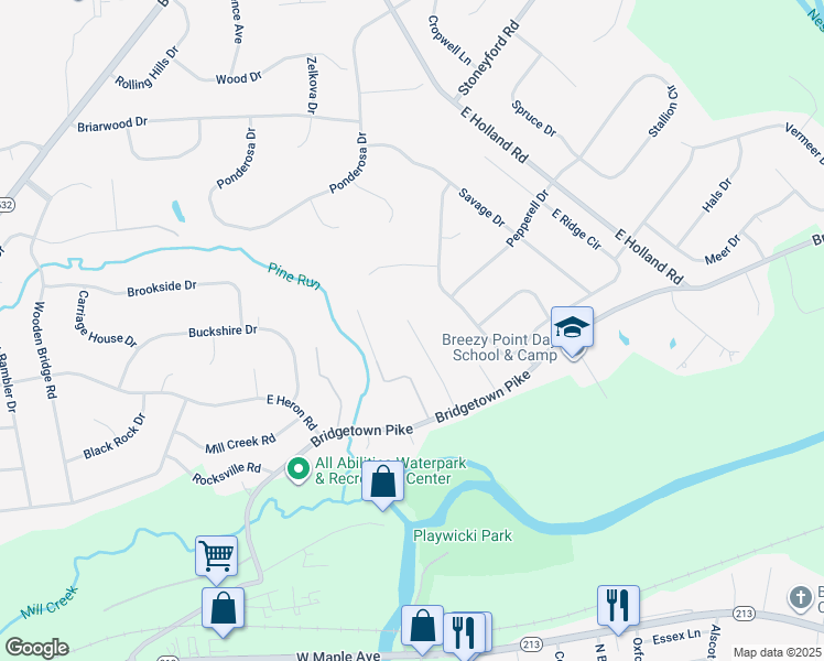 map of restaurants, bars, coffee shops, grocery stores, and more near 78 Wood Stream Drive in Feasterville-Trevose