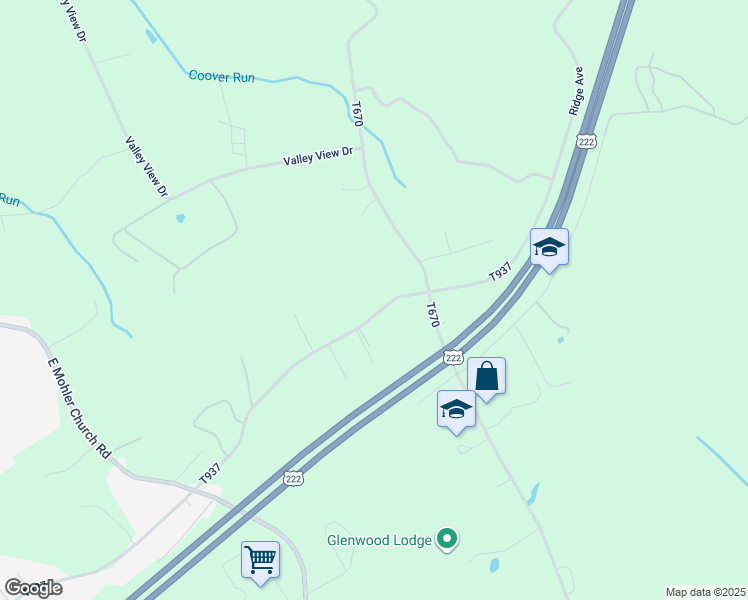 map of restaurants, bars, coffee shops, grocery stores, and more near 570 Ridge Avenue in Ephrata