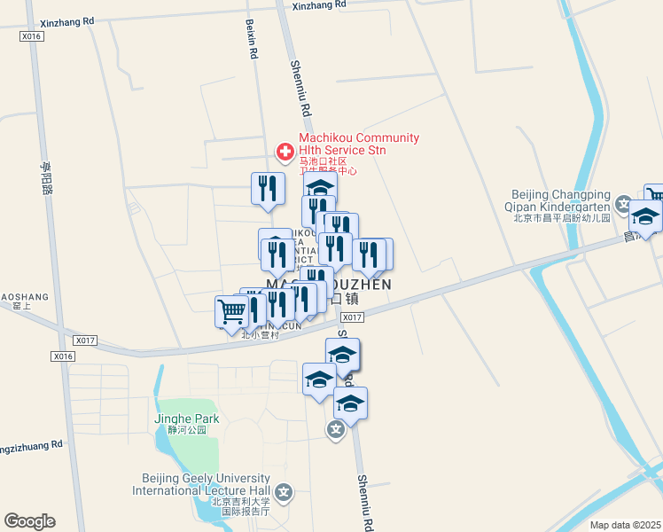 map of restaurants, bars, coffee shops, grocery stores, and more near in 