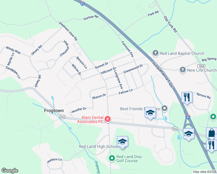 map of restaurants, bars, coffee shops, grocery stores, and more near 209 Locust Drive in New Cumberland