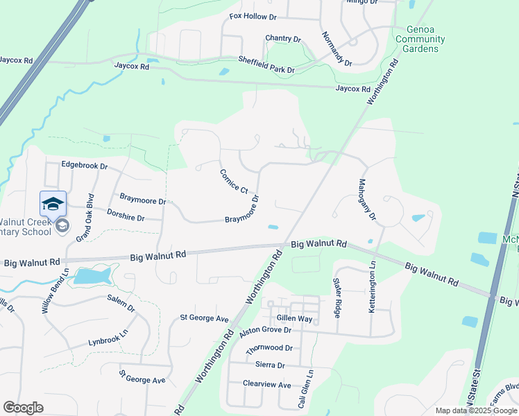 map of restaurants, bars, coffee shops, grocery stores, and more near 6146 Braymoore Drive in Galena