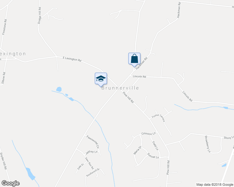 map of restaurants, bars, coffee shops, grocery stores, and more near 1229 Brunnerville Road in Lititz