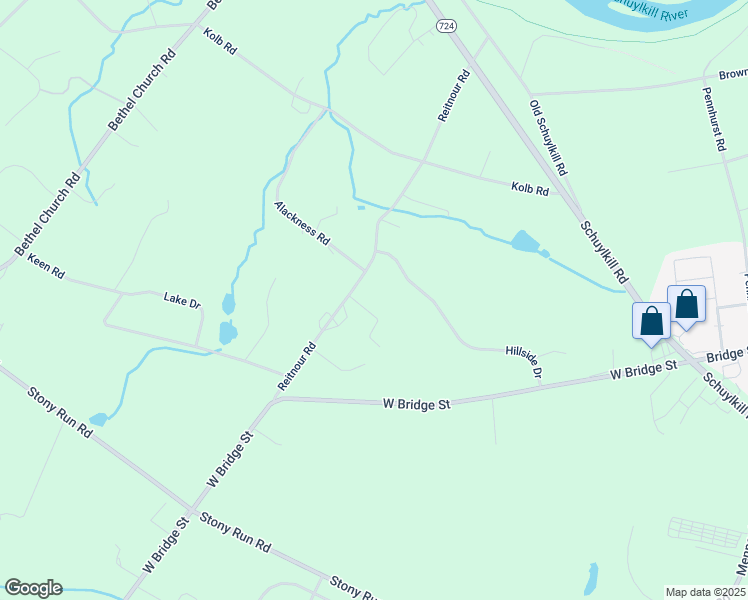 map of restaurants, bars, coffee shops, grocery stores, and more near 400 Reitnour Road in Spring City