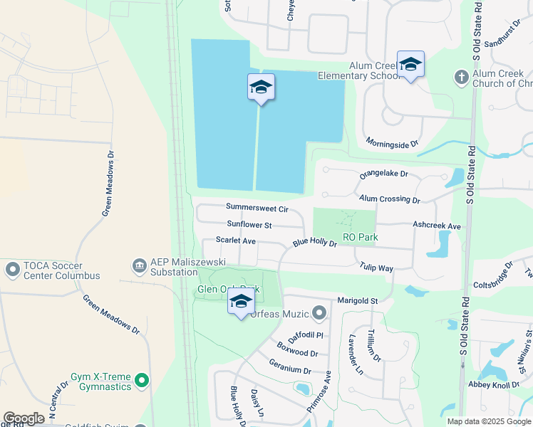 map of restaurants, bars, coffee shops, grocery stores, and more near 1589 Summersweet Circle in Lewis Center