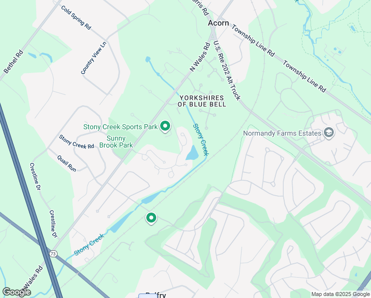 map of restaurants, bars, coffee shops, grocery stores, and more near 502 Foxcroft Drive in Blue Bell