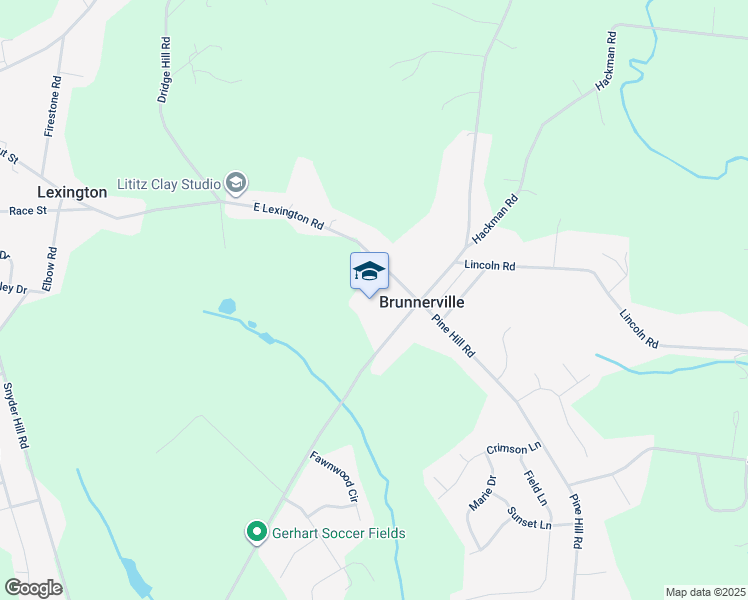 map of restaurants, bars, coffee shops, grocery stores, and more near 418 East Lexington Road in Lititz
