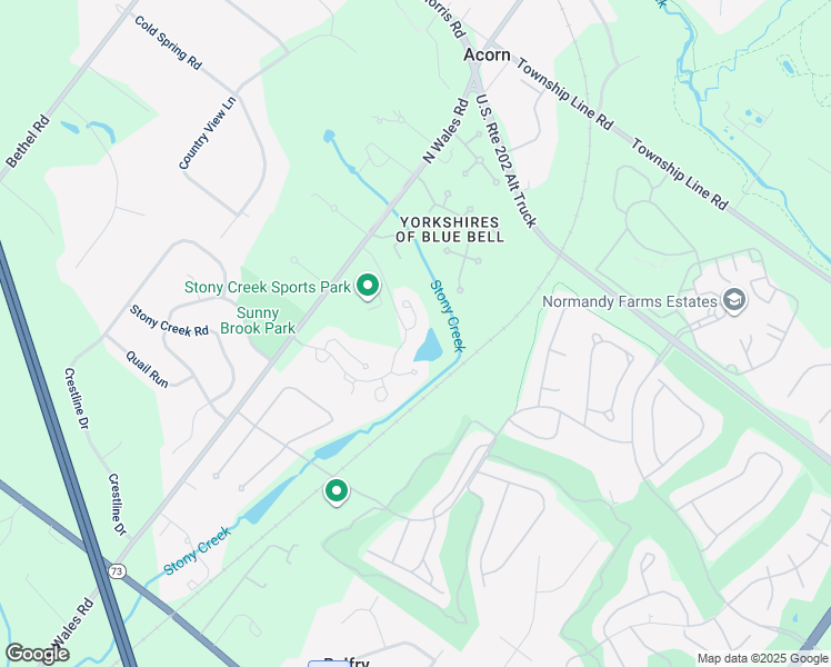 map of restaurants, bars, coffee shops, grocery stores, and more near 420 Blue Heron Court in Blue Bell