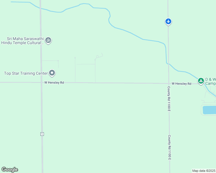 map of restaurants, bars, coffee shops, grocery stores, and more near 1305 West Hensley Road in Champaign