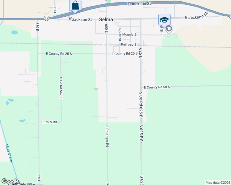 map of restaurants, bars, coffee shops, grocery stores, and more near 1000 South Pittenger Road in Selma