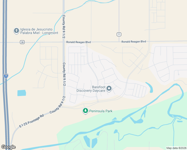 map of restaurants, bars, coffee shops, grocery stores, and more near 12679 Stone Creek Court in Longmont