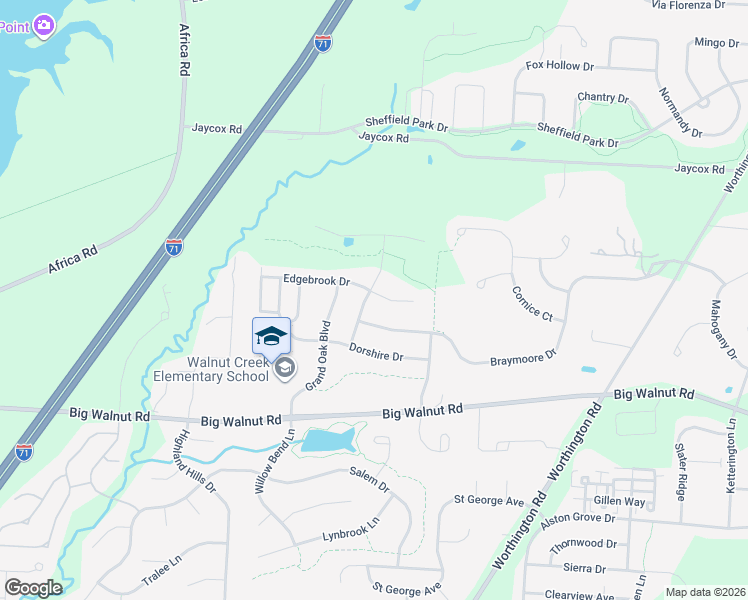 map of restaurants, bars, coffee shops, grocery stores, and more near 5729 Braymoore Drive in Galena