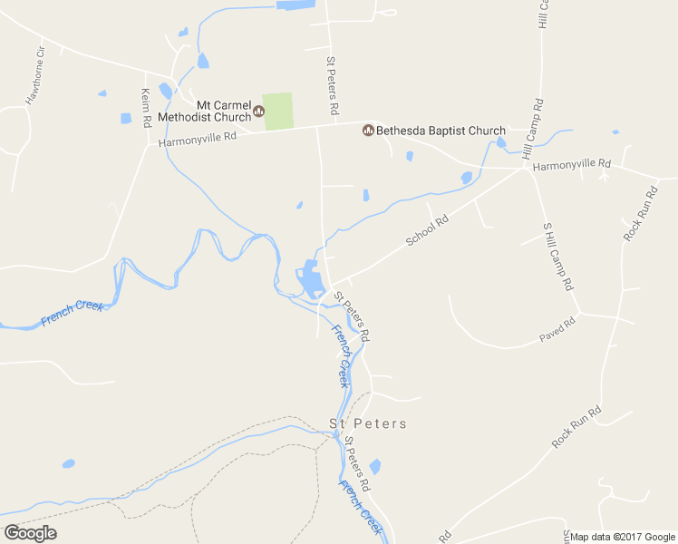 map of restaurants, bars, coffee shops, grocery stores, and more near 2860 St Peters Rd in Pottstown