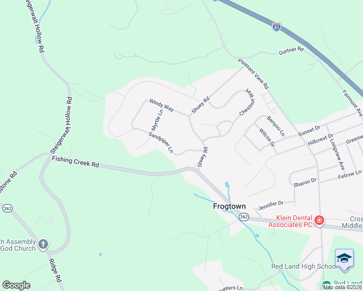 map of restaurants, bars, coffee shops, grocery stores, and more near 613 Sandpiper Lane in New Cumberland