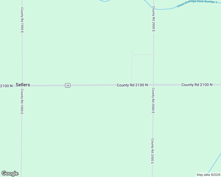 map of restaurants, bars, coffee shops, grocery stores, and more near 1967 County Road 2100 North in Urbana