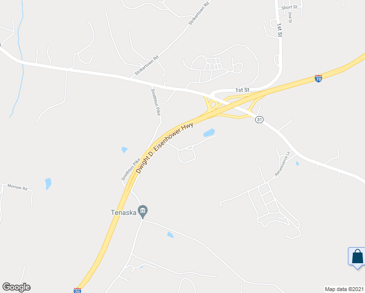 map of restaurants, bars, coffee shops, grocery stores, and more near 175 Davis Road in Smithton