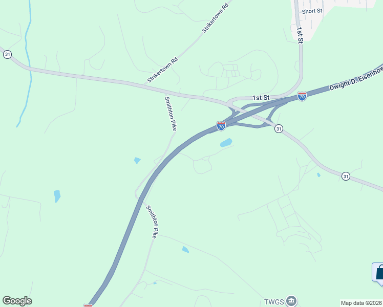 map of restaurants, bars, coffee shops, grocery stores, and more near 175 Davis Road in Smithton