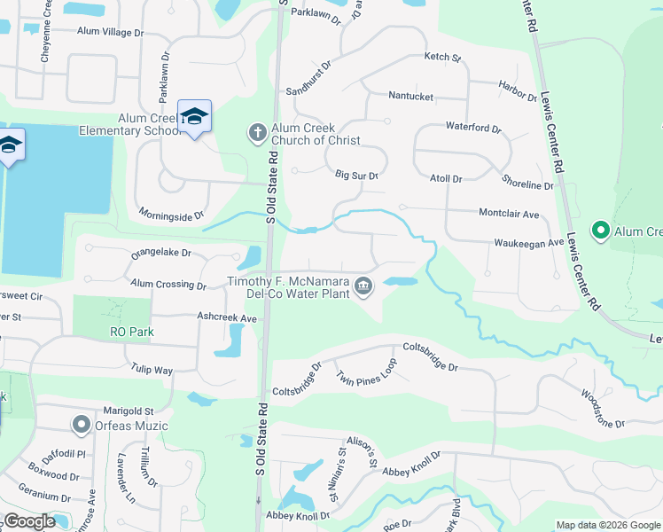 map of restaurants, bars, coffee shops, grocery stores, and more near 6481 Keel Court in Lewis Center