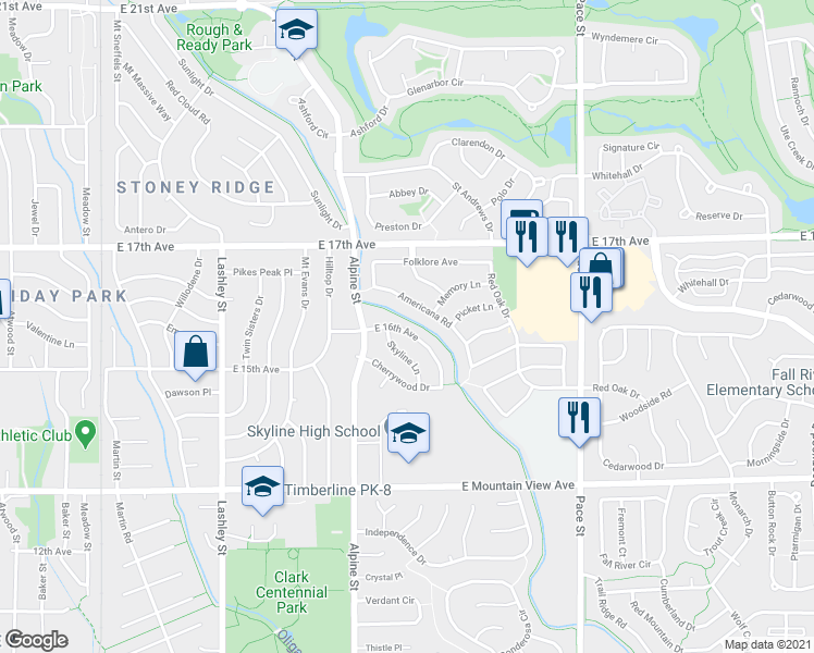 map of restaurants, bars, coffee shops, grocery stores, and more near 524 East 16th Avenue in Longmont