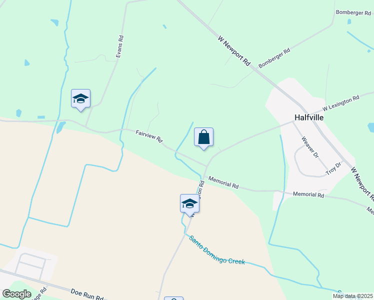 map of restaurants, bars, coffee shops, grocery stores, and more near 32 Fairview Road in Lititz