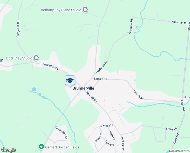 map of restaurants, bars, coffee shops, grocery stores, and more near 1401 Brunnerville Road in Lititz