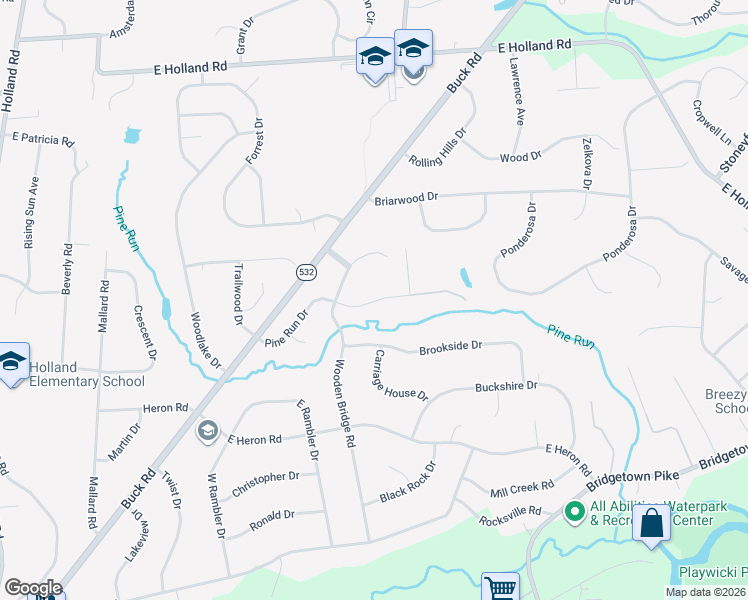 map of restaurants, bars, coffee shops, grocery stores, and more near 118 Pine Run Drive in Bucks County