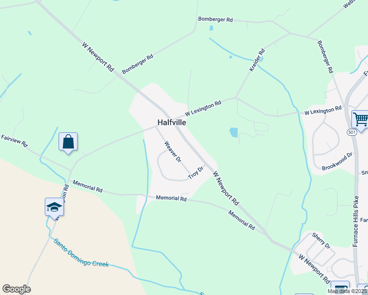 map of restaurants, bars, coffee shops, grocery stores, and more near 210 West Newport Road in Lititz
