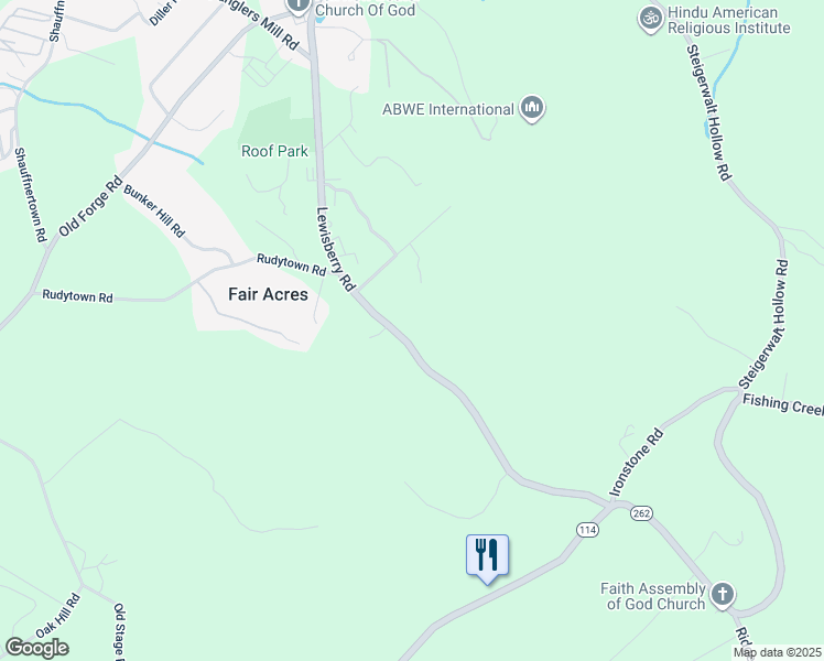 map of restaurants, bars, coffee shops, grocery stores, and more near 636 Lewisberry Road in New Cumberland