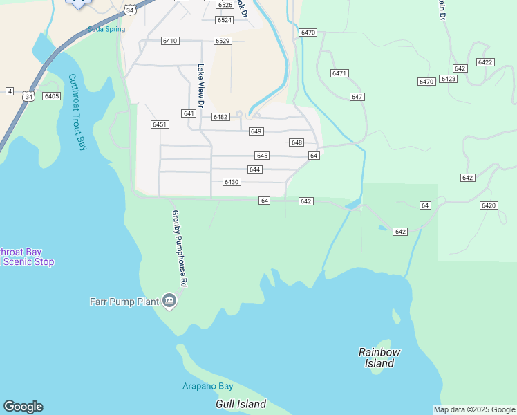 map of restaurants, bars, coffee shops, grocery stores, and more near 1026 County Road 64 in Grand Lake
