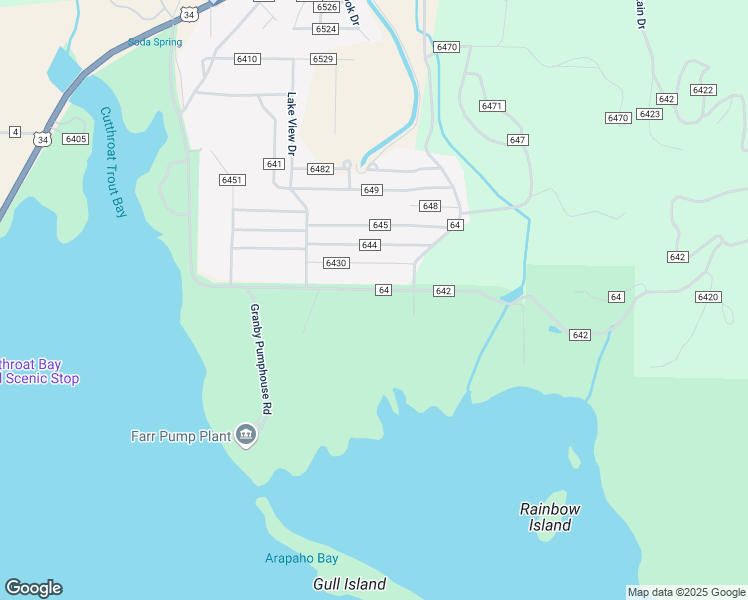 map of restaurants, bars, coffee shops, grocery stores, and more near 1026 County Road 64 in Grand Lake