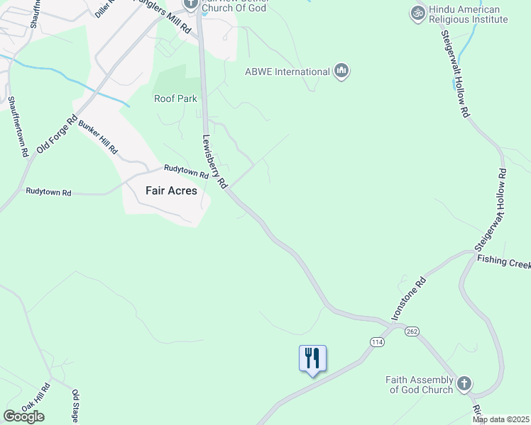 map of restaurants, bars, coffee shops, grocery stores, and more near 636 Lewisberry Road in New Cumberland