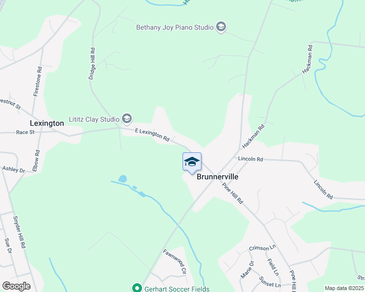 map of restaurants, bars, coffee shops, grocery stores, and more near 418 East Lexington Road in Lititz