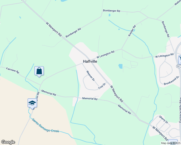 map of restaurants, bars, coffee shops, grocery stores, and more near 215 Weaver Drive in Lititz