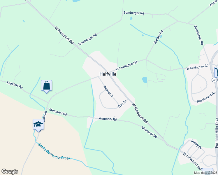 map of restaurants, bars, coffee shops, grocery stores, and more near 215 Weaver Drive in Lititz