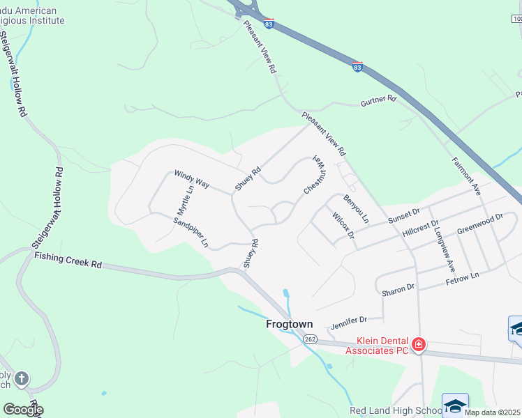 map of restaurants, bars, coffee shops, grocery stores, and more near 469 Chestnut Way in New Cumberland